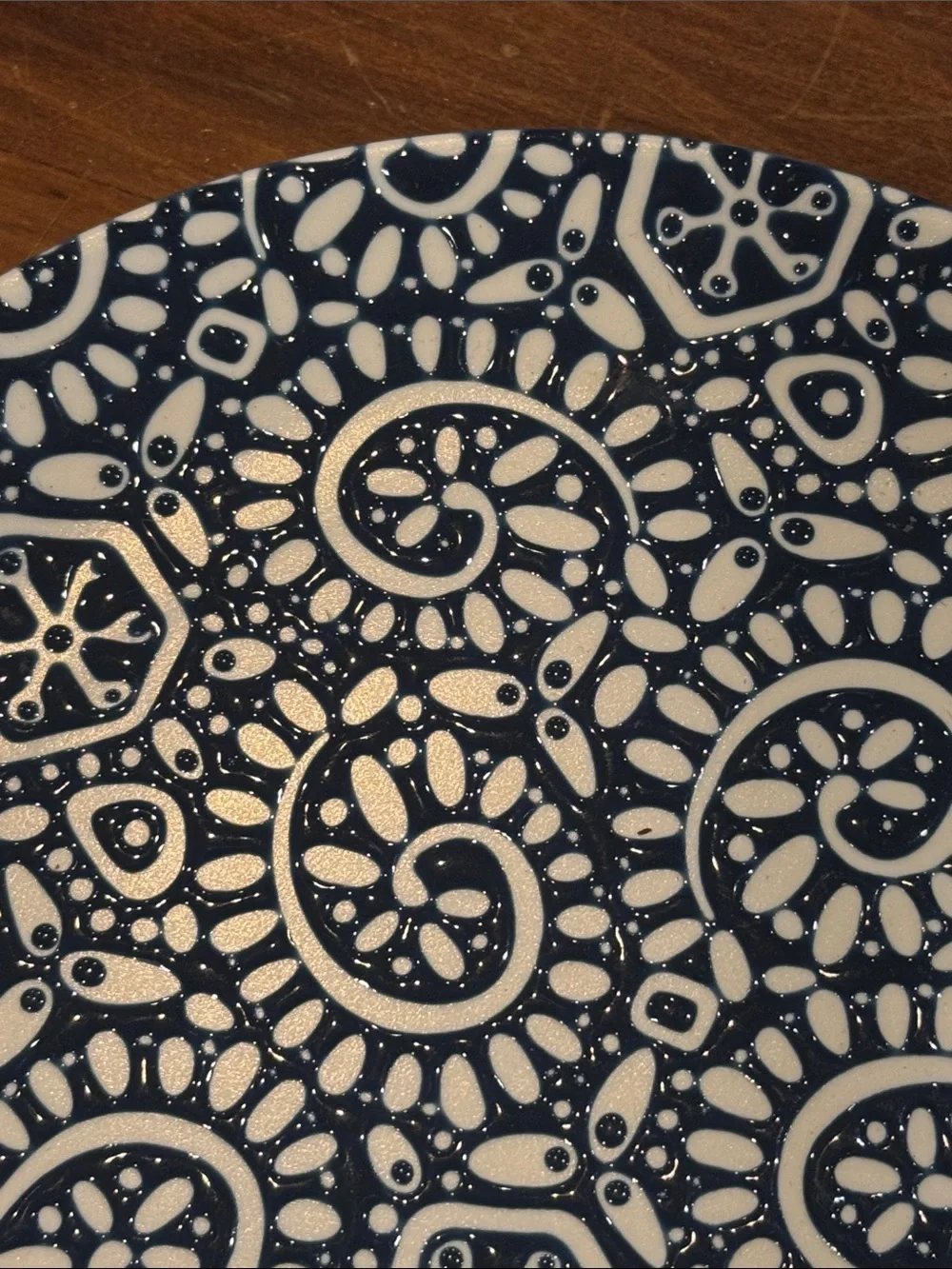 Crate&Barrel Delilah Blue White Salad Dessert Plate 8.5” Kate Spain 2010 Casual